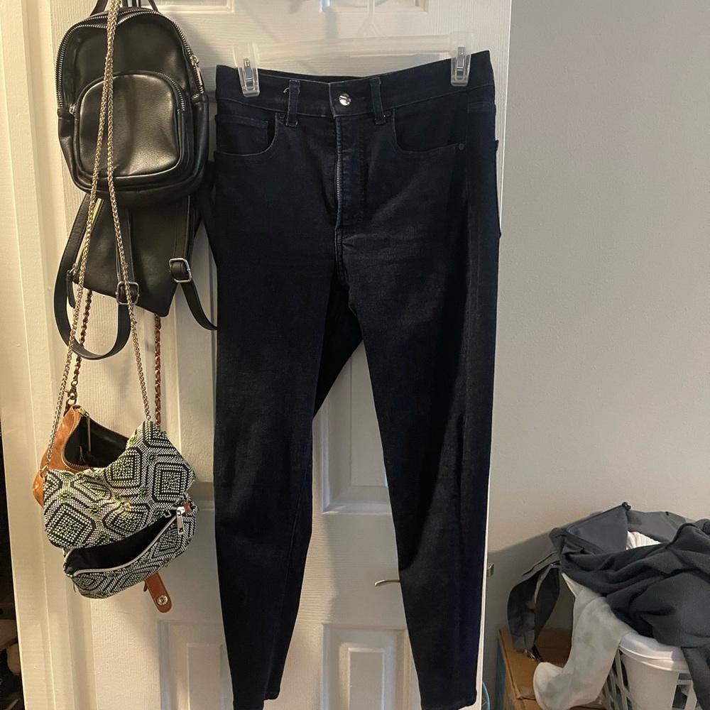 Express dark blue jeans size 4 petite